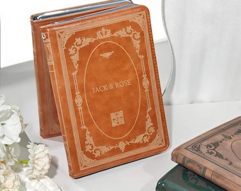 Estuche magnético personalizado para libros electrónicos con título vintage medieval para Kindle de 6" 2024, Paperwhite 12.ª y 11.ª generación, Kobo Clara Colour, Tolino Shine Color