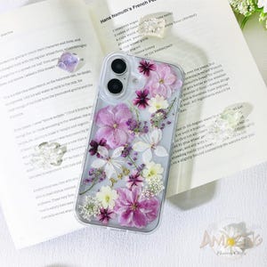 Echte rosa Sakura weiße benutzerdefinierte Name Telefonkasten für iPhone 17 16 15 14 pro max 17e 16e, Google Pixel 10 pro, Samsung S26 S25 S24 Ultra, Z Flip 7