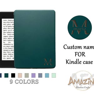 Kindle-hoesje met aangepaste naam, Kindle paperwhite 12e 11e generatie 6,8'', Kindle Colorsoft 7'', Oasis 10e generatie 7 inch, Kindle 2022 2024 6 inch