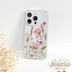 Gepresste getrocknete rosa Sakura Blume Handytasche für iPhone 17 16 15 14 pro max 17e 16e, Google Pixel 9 10 pro, Samsung S26 S25 S24 Ultra A56