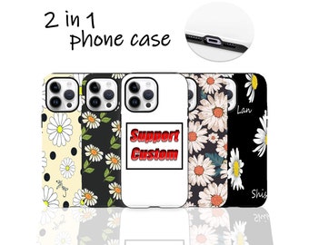 Die Daisy Serie 2 in 1 Handyhülle, unterstützen benutzerdefinierte Bilder! iPhone 15 14 13 13 Pro Max Hülle, iPhone 15 14 Plus Hülle, iPhone 15 14 13 12 Case