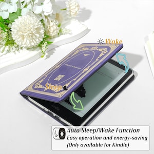 Estuche magnético personalizado para libros electrónicos Kindle 6 (2024, 2022), Paperwhite (12.ª y 11.ª generación), Paperwhite (10.ª generación), Kindle (2019, 2016), con función de encendido y apagado automático. imagen 3