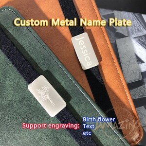 E-Book-Hülle nach Maß Metall-Accessoires, Gravur Name und Geburtsblumenmuster, separat gekauft, versendet nicht, Geschenk für Leseliebhaber