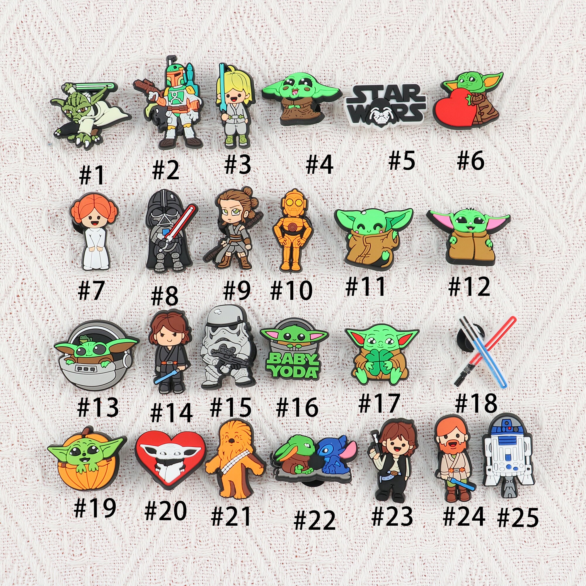 Croc charms baby 2025 yoda
