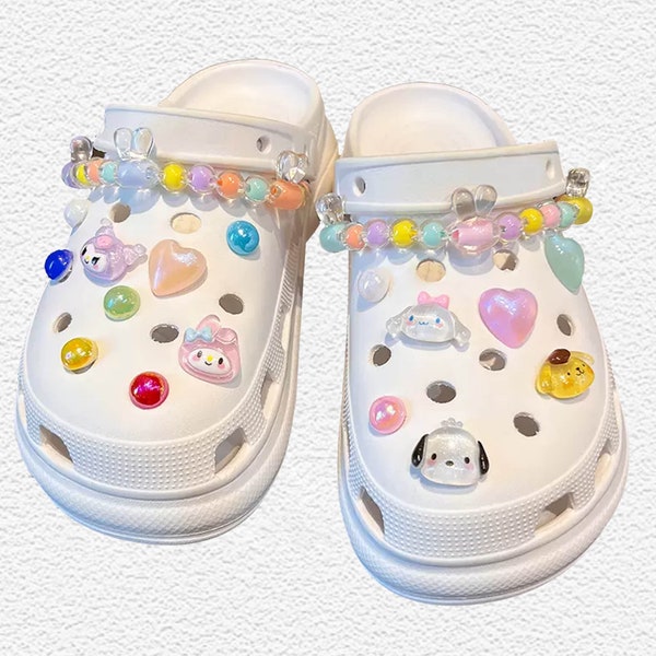 Crocs Charm Set, Cute Crocs Charm, Cartoon Crocs Charm, Rabbit Crocs Charm, Bling Crocs Charm, Girly Shoe Accessories, Kawaii Charm Set