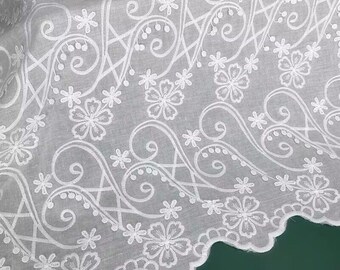 Tela de encaje de estilo vintage en color marfil, tela bordada, encaje para bodas, tela de encaje nupcial