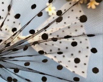 Tulle Lovely Polka Dots Lace ,Wedding Dress Fabric Dress Veil Bridal Lace Fabric 59" width