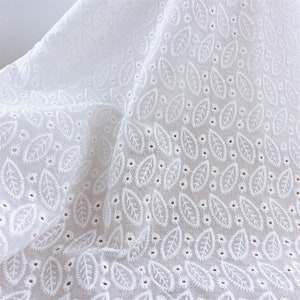 100% Cotton Lace Fabric, Cotton Embroidery Fabric, Lace Wedding Fabric, Dress Fabric, Apparel Fabric
