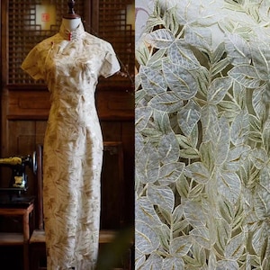 Branch Leaves Lace Fabric,Guipure Lace,Bridal Dress,Embroidery French Lace,Wedding Dress,Vintage Lace Fabric