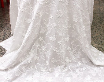 new arrival, Cotton eyelet lace fabric with Guipure embroidery, off white cotton Guipure lace fabric,