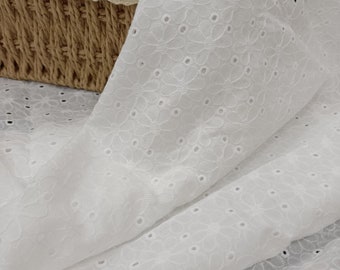 100% Baumwollspitze Stoff, Baumwollstickerei Stoff, Hohlspitze Hochzeit Stoff, Kleiderstoff, Bekleidungsstoff