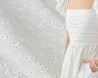 Cotton Embroidery Fabric, Hollow Lace Wedding Fabric, Dress Fabric, Apparel Fabric