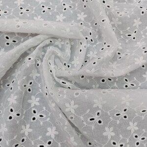 Cotton Embroidery Fabric, Hollow Lace Wedding Fabric, Dress Fabric, Apparel Fabric