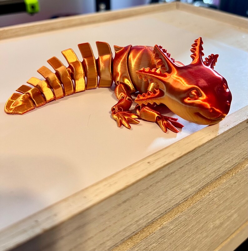 Cute Axolotl Toy Articulated 3D Printed Desk Toys Axolotl Etsy