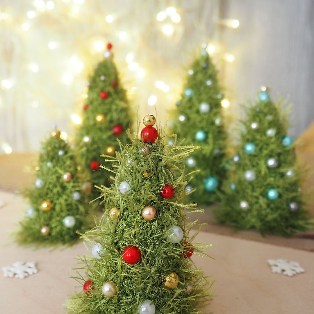 Christmas Tree Mini Decor / Handmade Crocheted Christmas Tree / Doll