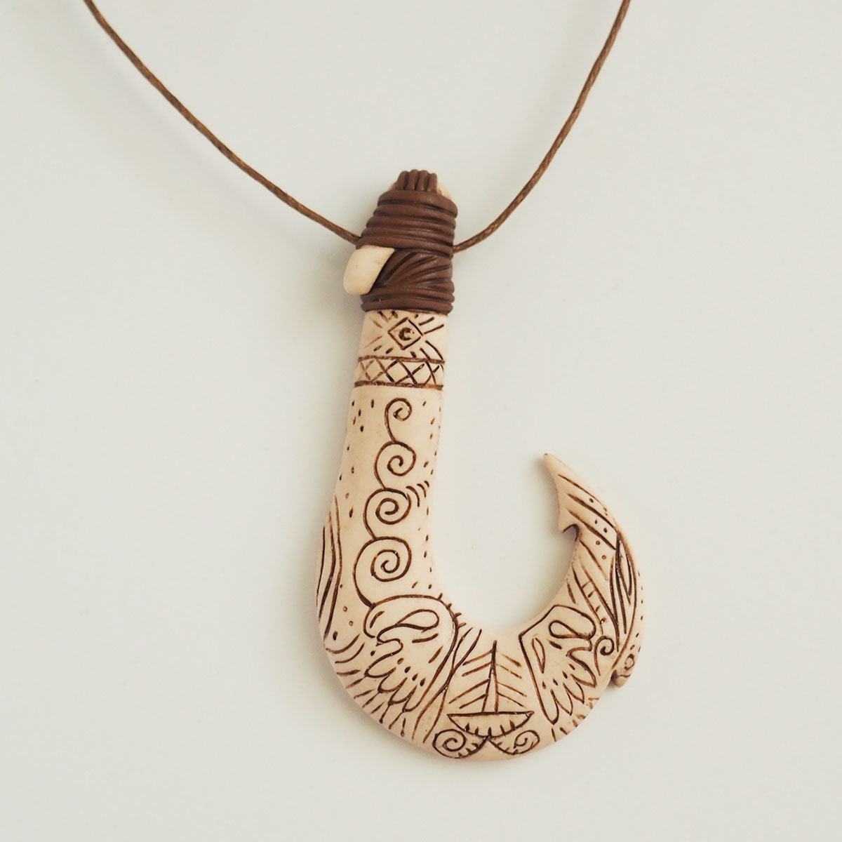 Maui Necklace / Maui Fish Hook Pendant Moana Disney / Maui Costume for