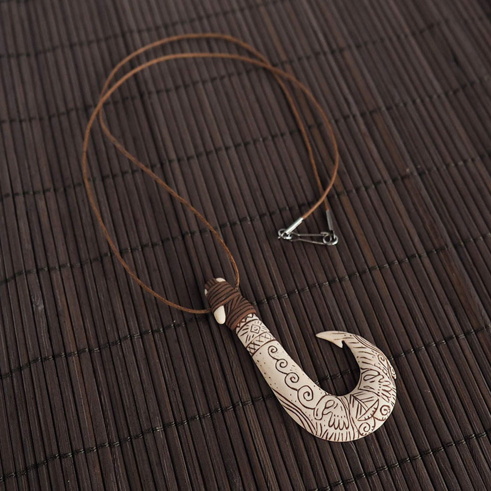 Maui Necklace / Maui Fish Hook Pendant Moana Disney / Maui Costume for