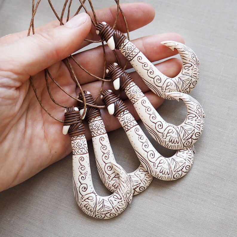 Maui Necklace / Maui Fish Hook Pendant Moana Disney / Maui Etsy