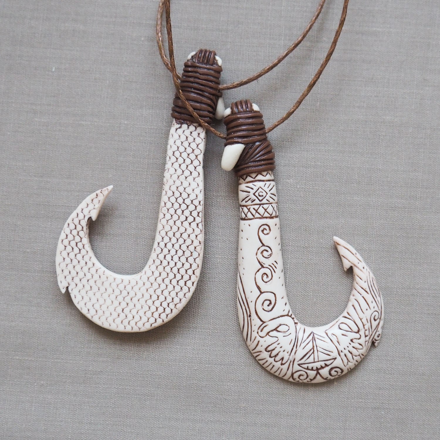 Maui Necklace / Maui Fish Hook Pendant Moana Disney / Maui Costume for