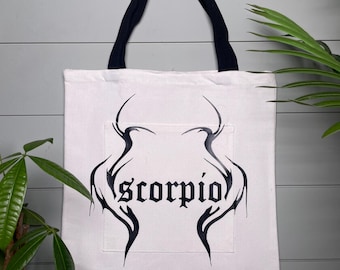 Scorpio Astrology Tote Bag with Sigil Design