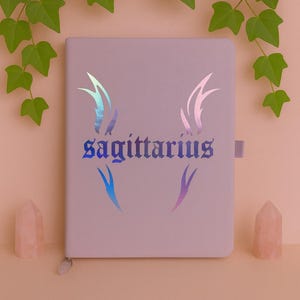 Sagittarius Zodiac Journal with Crystal Bookmark