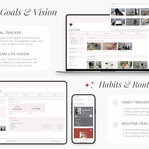 2026 Notion Life Planner Template, Coquette Dashboard (Digital Download) image 5