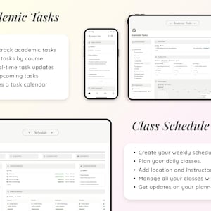Puede incluir: Captura de pantalla de un sitio web que muestra un planificador digital para tareas acad&eacute;micas y horarios de clase. El sitio web presenta una vista de calendario, una lista de tareas y una secci&oacute;n para agregar informaci&oacute;n de clase. El texto en el sitio web dice "Tareas acad&eacute;micas" y "Horario de clase".