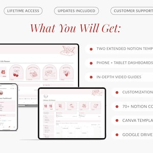 2026 Notion Life Planner Template, Coquette Dashboard (Digital Download) image 10