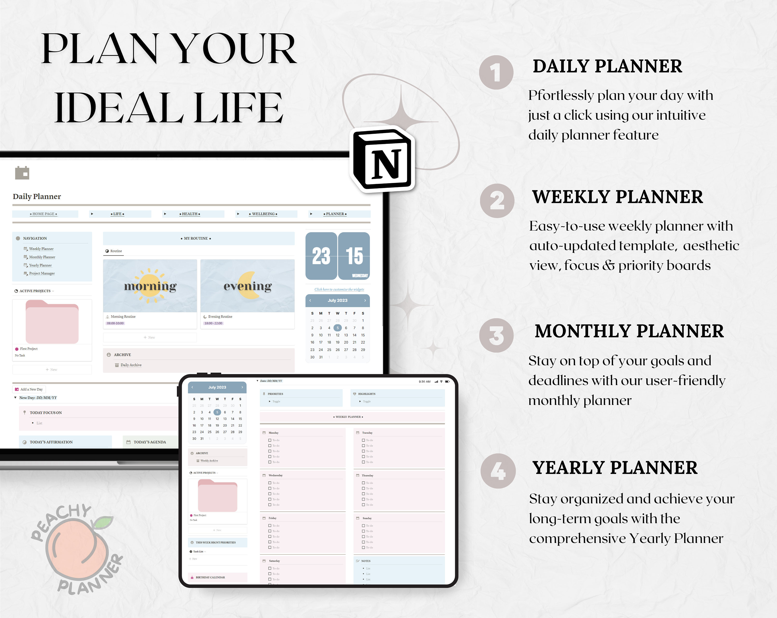 Notion Ultimate Life Planner: All-in-one Digital Dashboard (digital ...