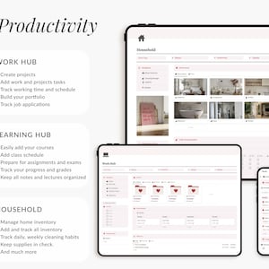2026 Notion Life Planner Template, Coquette Dashboard (Digital Download) image 6