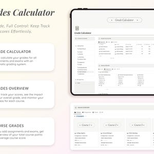 Puede incluir: Una captura de pantalla de un sitio web para una calculadora de calificaciones. El sitio web tiene un fondo blanco y presenta una interfaz gris claro. El sitio web est&aacute; dividido en tres secciones: Calculadora de calificaciones, Resumen de calificaciones y Calificaciones del curso. Cada secci&oacute;n tiene un n&uacute;mero y un t&iacute;tulo. La secci&oacute;n Calculadora de calificaciones muestra una tabla con columnas para las tareas, las puntuaciones y las calificaciones. La secci&oacute;n Resumen de calificaciones muestra una tabla con columnas para los cursos, las tareas, las puntuaciones y las calificaciones. La secci&oacute;n Calificaciones del curso muestra una tabla con columnas para los cursos, las tareas, las puntuaciones y las calificaciones.