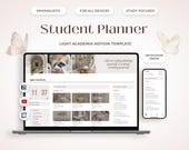 Light Academia Notion Template Notion Student Planner Notion Academic Planner Notion University College Planner Aesthetic Student Dashboard