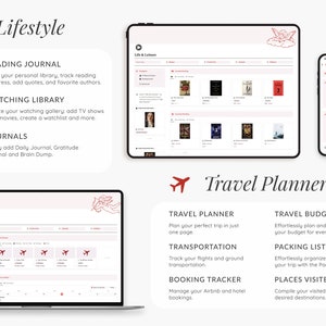 2026 Notion Life Planner Template, Coquette Dashboard (Digital Download) image 9