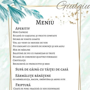 Menu mariage