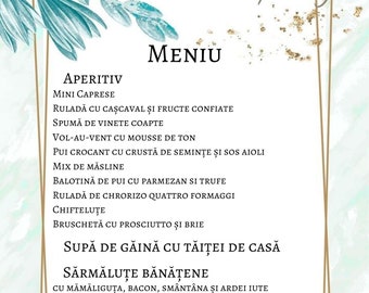 Wedding Menu