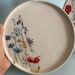 Handmade Ceramic Plate, Pottery Plate, Handmade Botanical Ceramic Plate ...
