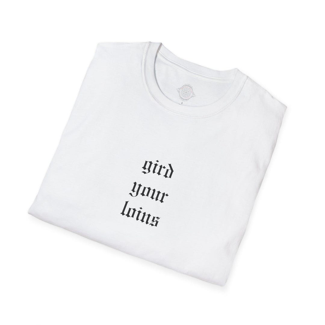 Gird Your Loins T-shirt Black Lettering, Devil Wears Prada Stanley ...