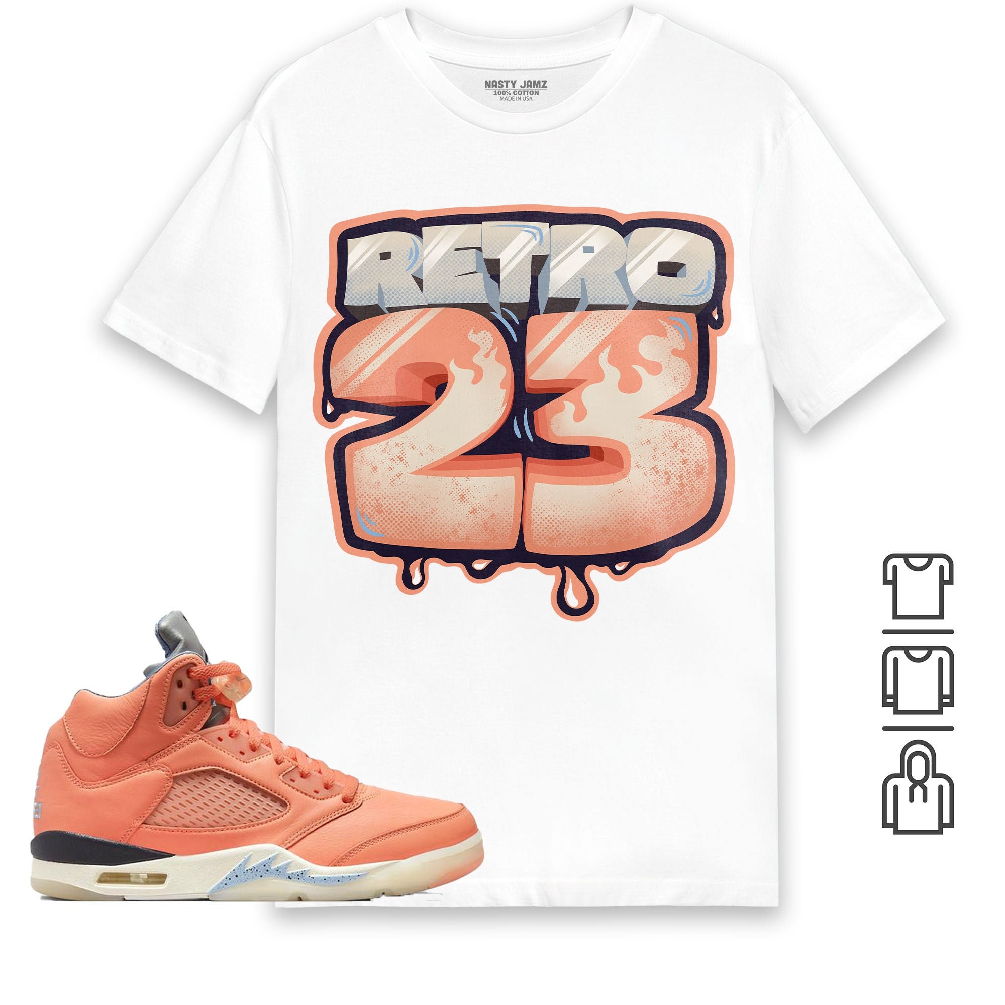 Jordan 5 DJ Khaled Crimson Bliss Unisex Retro Number 23 T-Shirt