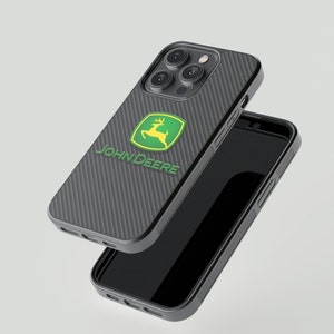 Shockproof JOHN DEERE carbon and black design phone case for iPhone and Samsung models, JOHN deere accessories, protective phone case, gift image 4