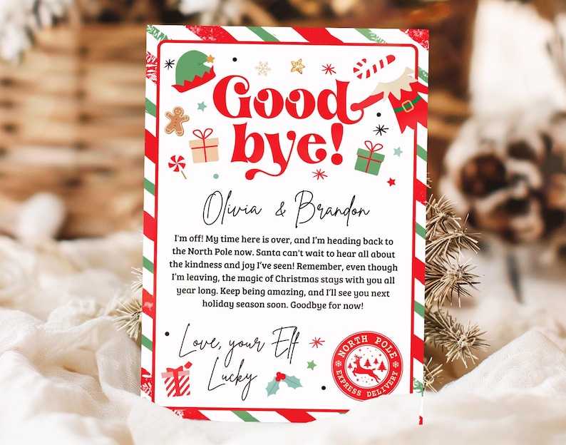 Elf Letter, Elf Arrival Letter, Elf Return Letter, Elf I'm Back