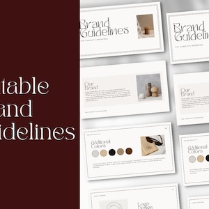 Editable Brand Guideline Templates | Branding | Logo Presentation | Brand Strategy Pack