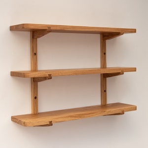 Japandi shelves in oak, Scandinavian shelves, Shelves for small living room, Bedroom shelves, Small bathroom shelves, Small kitchen shelving