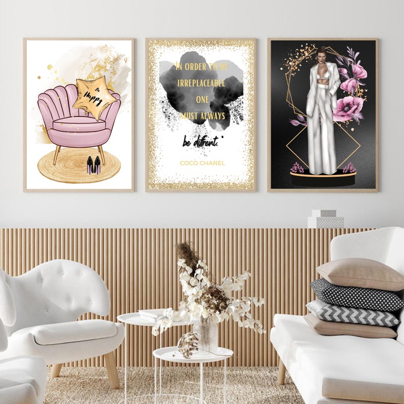 Fashion Poster Fashion Wall Art Dressing Room Decor 6 Etsy