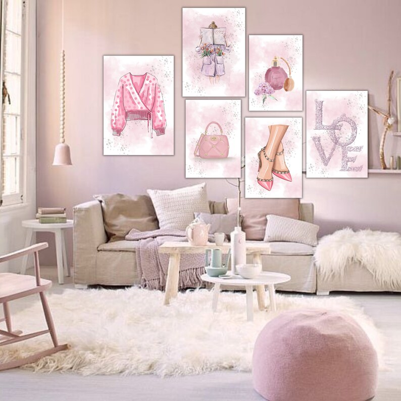 Fashion Poster Fashion Wall Art Dressing Room Wall Art 6 Fashion Art
