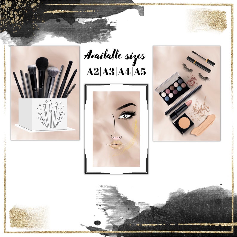 Makeup Wall Art, Woman Print-makeup Wall Art, Fashion Prints, Makeup Prints, Beauty Salon Decor ...