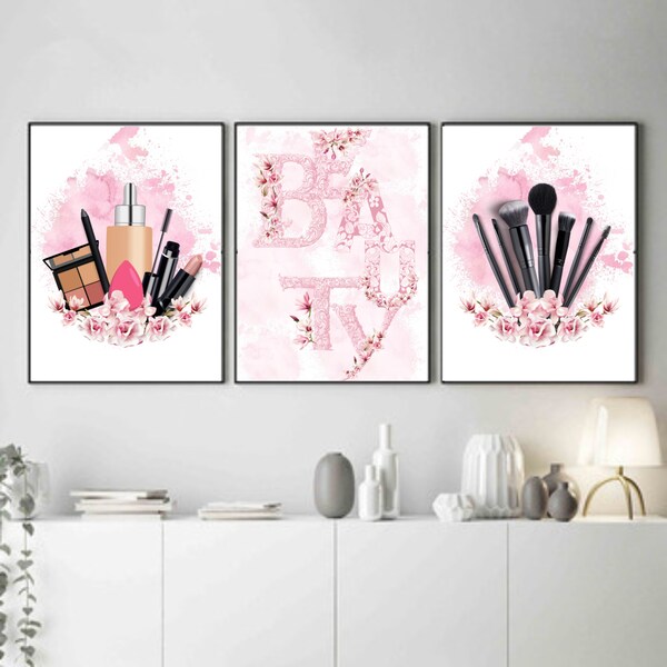 Makeup Wall Art Etsy