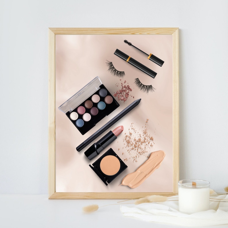 Makeup Wall Art, Woman Print-makeup Wall Art, Fashion Prints, Makeup Prints, Beauty Salon Decor ...