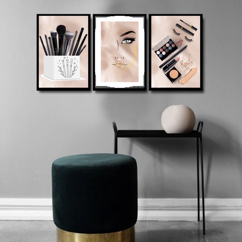 Makeup Wall Art, Woman Print-makeup Wall Art, Fashion Prints, Makeup Prints, Beauty Salon Decor ...
