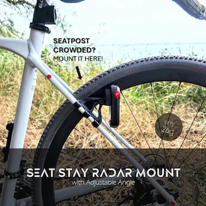 Supporto per luce radar sul fodero del carro posteriore - non c'è spazio sul reggisella - Garmin Varia Bryton Garmin Wahoo Trackr Magenta Gravel bike Bikepacking