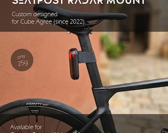 Uchwyt na światło radarowe do sztycy Cube Agree - Garmin Varia Bryton Wahoo Magene, uchwyt do roweru bikepacking, tylna lampa do roweru szosowego i szutrowego